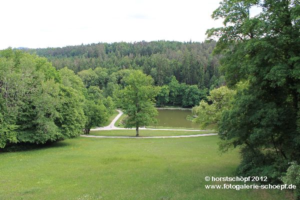 Bayreuth Donndorf - Schloss Fantasie Blick v d Schlossterrasse
